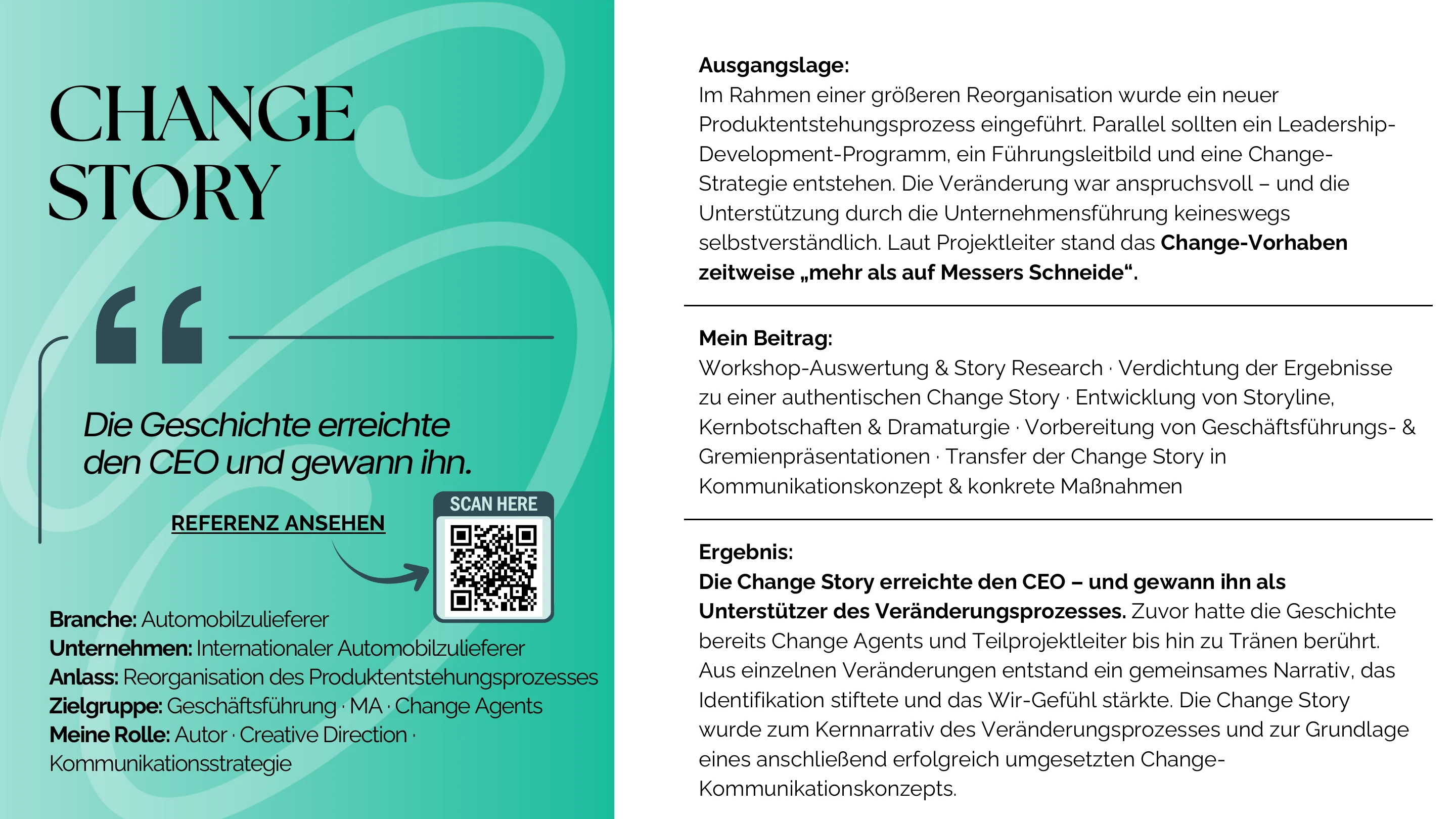 Arbeit 05: Change Story