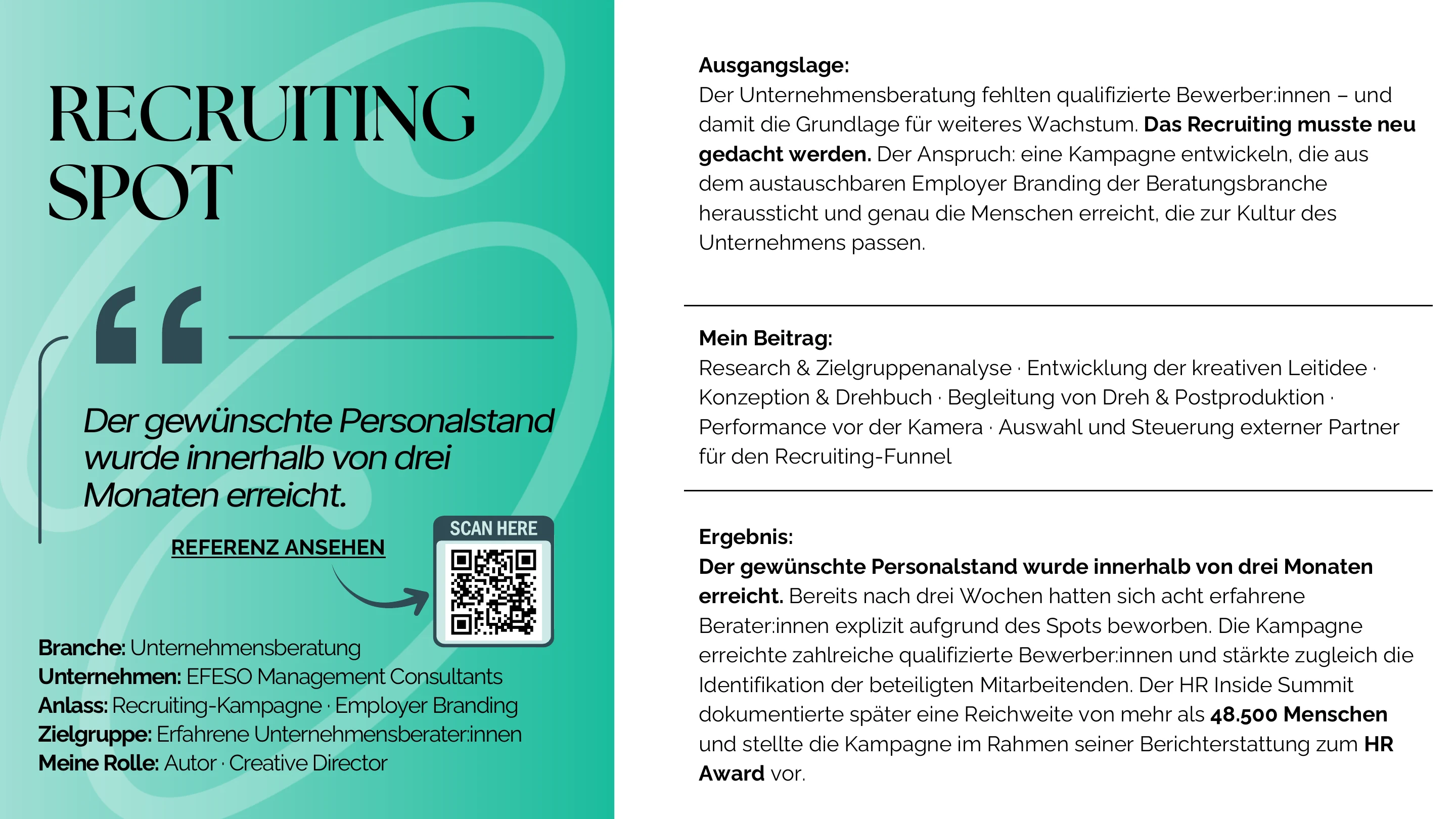 Arbeit 06: Recruiting